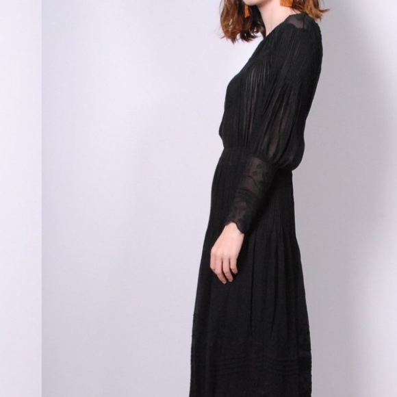 Ulla Johnson Alba Silk Polka Dot Sheer Blouse - Picture 3 of 16